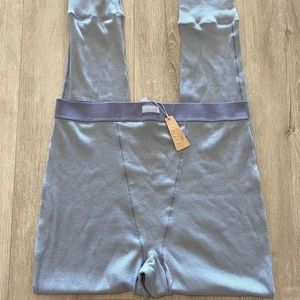 Skims Cotton Rib Jersey Leggings Color Pacific